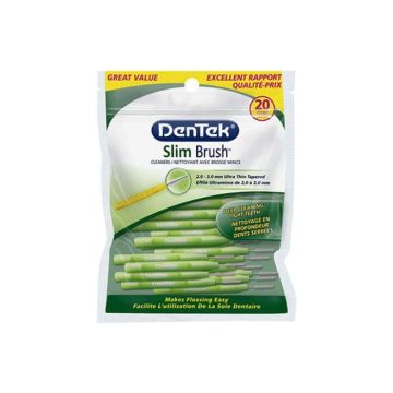 Dentek Slim Brush Interdental Cleaners, 32stk, Ultra Tynn 2,00-3,00 mm