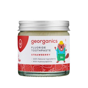 Georganics barne-tannkrem med fluor (krukke)