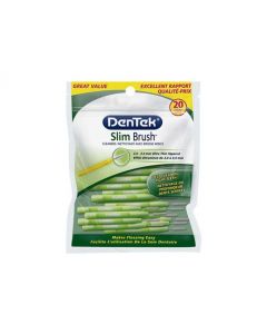 Dentek Slim Brush Interdental Cleaners, 32stk, Ultra Tynn 2,00-3,00 mm