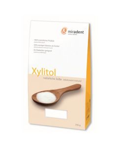 Miradent Xylitol Søtningsmiddel Sukkererstatning Bedre for tennene Beskytter mot hull