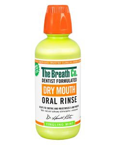 The Breath Co. Dry Mouth Oral Rinse Saliva Moisturizes Irritations Oxygene pH-balanced xylitol