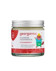 Georganics barne-tannkrem med fluor (krukke)